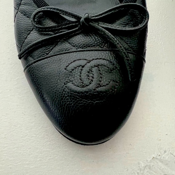 Chanel ballet flat size 38C caviar leather - Picture 8 of 8
